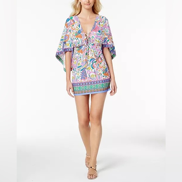 Trina Turk Other - Trina Turk Jungle Beach Paisely-Print Tunic Cover-Up Size Medium Resort Vacation